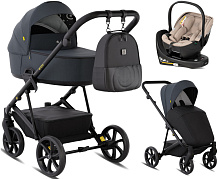 Детская коляска Tutis Enzo 4 в 1 с автокреслом Beno Beige и базой 1702546 Антрацит/ Antracite