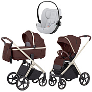 Коляска Carrello Vector CRL-6550 и автокресло Cybex Cloud G i-Size Fog Grey 3 в 1 Sienna Beige