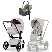 Коляска Cybex Priam V Chrome Style Cloud T Sage Green Plus Base T 4 в 1 City Grey