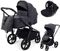Детская коляска Rant Flex Forma 3 в 1 RA124 с автокреслом Cruise Black Graphite графит