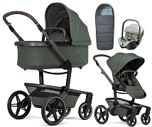 Детская коляска 3 в 1 Joolz Day 5 и автокресло Britax Roemer Baby-Safe Pro Style Sage green + конверт в подарок Forest green