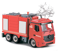 Пожарная машина-конструктор Funky toys фрикционная, свет, звук, вода FT61115