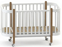 Детская кроватка Гандылян Молли с продольным маятником К-2022-м белый