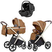 Коляска Carrello Vector CRL-6550 Vega Absolute Black 3 в 1 Coral Beige