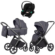 Коляска Carrello Vector CRL-6550 и автокресло Cybex Aton S2 Moon Black 3 в 1 Landscape Grey