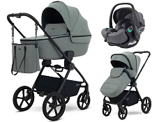 Детская коляска Rant Teo Soft 3 в 1 с автокреслом Evomax Grey Olive