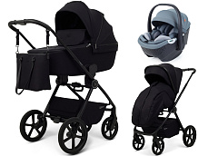 Детская коляска Rant Teo Soft 3 в 1 с автокреслом Aster Zero Graphite Black