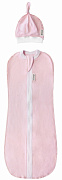 Пеленка-кокон на молнии Amarobaby Nature Essence розовый с шапочкой 56