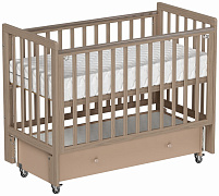 Кроватка Antemi Classic Sleep Premium с маятником и ящиком НиК 24 Капучино
