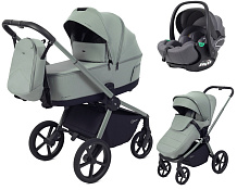 Детская коляска Rant Flex Therm Soft 3 в 1 с автокреслом Evomax Grey Forest Green