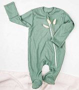 Комбинезон-слип AmaroBaby Fashion на молнии зеленый 56