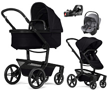 Детская коляска 4 в 1 Joolz Day 5 и автокресло Baby-Safe Core Frost Grey и база Vario Base 5Z без адаптеров Space Black