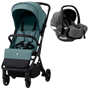 Прогулочная коляска Sweet Baby Aura Basic SBL + автокресло Premier Grey Green