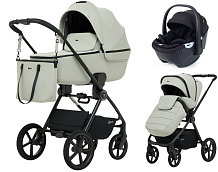 Детская коляска Rant Teo Soft 3 в 1 с автокреслом Aster Zero Black Sage