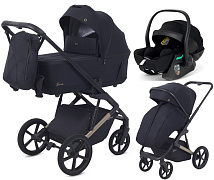 Детская коляска Rant Garda 3 в 1 с автокреслом Perla Black Black