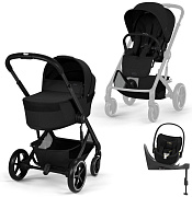 Коляска Cybex Balios S Lux Fold Cot BLK Cloud T Jeremy Scott Wings Base T 4 в 1 Moon Black с дождевиками