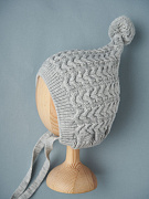 Шапочка вязаная Little Star Коса Гномик 80124 (нк) серый 38