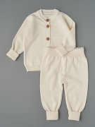 Кофточка и штаны Little Star Хлопок 80045 (ЧЗ-нк) крем 62