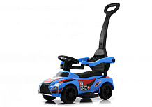 Детский толокар RiverToys F004FF-P с родительской ручкой синий