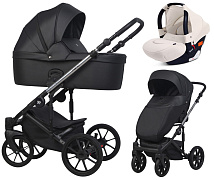 Детская коляска Riko Nano Thermo Ecco 3 в 1 с автокреслом Rant Cruise Beige 01 Black (черный)
