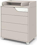 Детский пеленальный комод Атон Esmee 805 с Push и органайзером кашемир-белый