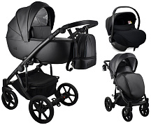 Детская коляска Bexa Air Eco 3 в 1 с автокреслом Avionaut Cosmo 03 черная кожа