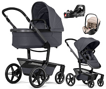 Детская коляска 4 в 1 Joolz Day 5 и автокресло Britax Roemer Baby-Safe Pro Style Teak и база Vario Base 5Z Stone Grey
