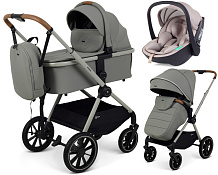 Детская коляска Rant Moss Prime 3 в 1 с автокреслом Miro Beige Grey
