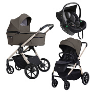 Детская коляска 3 в 1 Espiro Yoga 2025 и автокресло Pi Black 109 meditation breze voice of nature/Чёрный (Black 110)