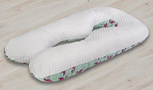 Подушка для беременных AmaroBaby анатомическая 340х72 см фламинго мята