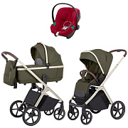 Коляска Carrello Vector CRL-6550 и автокресло Cybex Aton B2 Dynamic Red 3 в 1 Deep Green