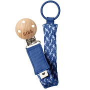 Держатель для пустышки Bibs хлопок 9401115 Cornflower/Dusty Blue