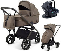 Детская коляска Rant Falcon X 4 в 1 RA126 с автокреслом Miro Dark Grey и базой Mocca