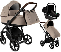 Детская коляска Roan Esso 2025 3 в 1 с автокреслом Tutis Elo Black ESS110/1 Hazel/Black