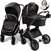 Детская коляска AmaroBaby Motus Premium Ecco Exclusive 3 в 1 с автокреслом Rant Cruise Beige черный