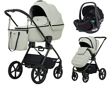 Детская коляска Rant Teo Soft 3 в 1 с автокреслом Evomax Black Sage