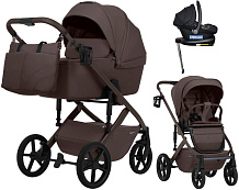 Коляска 4 в 1 Sweet Baby SBL Dolce + автокресло Elegante Plus с базой i-Size ISOFIX DK780 Chocolate Brown