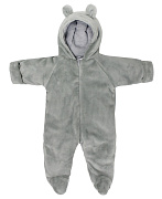 Комбинезон Rant Fluffy велсофт с царапками с закрытой ножкой серый 56