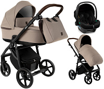 Детская коляска Roan Esso 2025 3 в 1 с автокреслом Tutis Elo Lux Black ESS110/1 Hazel/Black