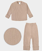 Костюм вязаный лапша Amarobaby Noodles бежевый 92