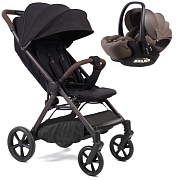 Прогулочная коляска Peppy Vigo с автокреслом Verona Brown Black черный