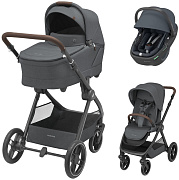 Коляска детская Maxi-Cosi Oxford Plus 3 в 1 с автокреслом Coral 360 Essential Graphite 1978204110 PlusTwillic Graphite/Графит