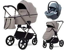 Детская коляска Rant Teo Soft 3 в 1 с автокреслом Aster Zero Graphite Cloud