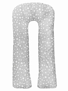 Подушка для беременных AmaroBaby U-образная 340х35 см звёздочка/серый