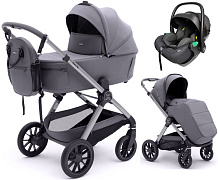 Коляска Agex Prima Pro 3 в 1 с автокреслом i-Safe S Black APS214 Sora серый