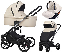 Детская коляска Riko Nano Thermo Ecco 3 в 1 с автокреслом Rant Cruise Beige 03 Ivory beige (бежевый)