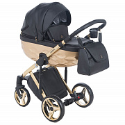 Детская коляска Adamex Chantal Star Collection 2 в 1 STAR102 черный+золотой