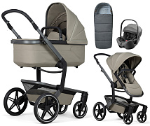 Детская коляска 3 в 1 Joolz Day 5 и автокресло Britax Roemer Baby-Safe Pro Style Mineral Grey + конверт в подарок без адаптеров Sage green