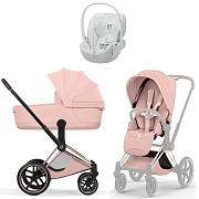 Коляска Cybex Priam V Rosegold Style Cloud T Urban Mobility White 3 в 1 Peach Pink