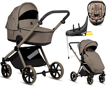 Детская коляска Tutis Mio 3 Plus Essential New 4 в 1 с автокреслом Beno Beige и базой 1622078 Taupe Deep